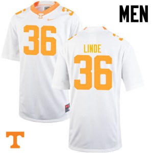 Mens #36 Grayson Linde Tennessee Volunteers Limited Football White Jersey 617691-821