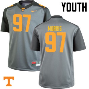 Youth #97 Jackson Morris Tennessee Volunteers Limited Football Gray Jersey 947589-936